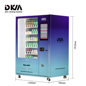 Dkm OEM không Dùng Tiền mặt màn hình cảm ứng chai thủy tinh lon Tủ đông Máy bán hàng tự động cho thực phẩm và đồ uống với thang máy nâng - Product Image 5