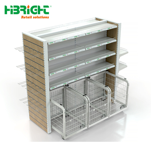 2-in-1 Mobile Roll Cage Trolley and Retail Display <b>Shelf</b> Combo Professional Logistics Handling Cart for Supermarket Replenishmen - Product Image 3