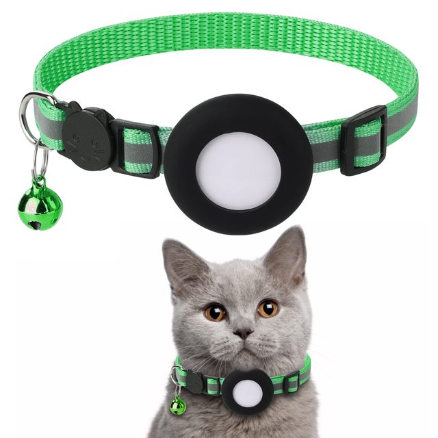 Factory Wholesale Support Oem/Odm Airtag Cat Collar With Bell Gps for Cats Collar Reflective