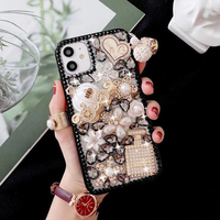 Casing Ponsel Mewah Buatan Tangan Bertabur Berlian Rhinestone untuk iPhone 17 PRO MAX 16 PRO MAX 15 14 13 12 11 Profesional