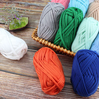 Wholesale Manufacturer Colorful Polyester Hand Knitting Crochet Yarn T-shirt Yarn for Sale