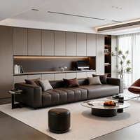 Meubles de rangement modulaires modernes en bois massif personnalisés et durables avec 5+ tiroirs/étagères pour salon et salle à manger