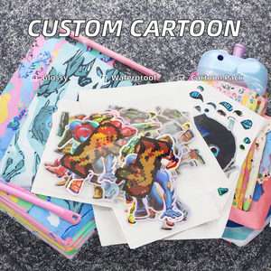Paquete de Pegatinas de Vinilo PVC Impermeables Personalizadas, Calcomanías Decorativas de Anime con Corte de Contorno y Acabado Brillante - Product Image 1