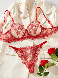 Lencería Sexy de Encaje Elegante para Mujeres, Conjunto Íntimo Transparente con Diseño Floral, Sensual y Exótico - Product Image 2