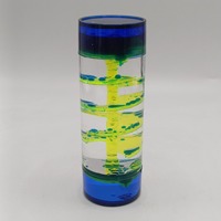 Tube sensoriel créatif en spirale avec minuterie liquide et bulles pour la relaxation et le jeu des enfants sur le bureau