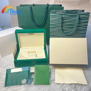 Luxury Green Brand <b>Watch</b> Box <b>Set</b> Complete <b>Watch</b> Packaging with Gift Bag Card Holder & Certificate Custom Logo <b>Watch</b> Gift Box - Product Image 2