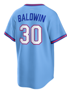 26 Nuevas Camisetas de Béisbol Americanas Cosidas en Azul Polvo, 13 Ronald Acuña Jr., 1 Ozzie Albies, 28 Matt Olson, 27 Riley, 23 <span class=keywords><strong>Harris</strong></span> II - Product Image 2