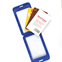 Porte-cartes de visite double face et porte-cartes de crédit en plastique PP, porte-badge professionnel uni