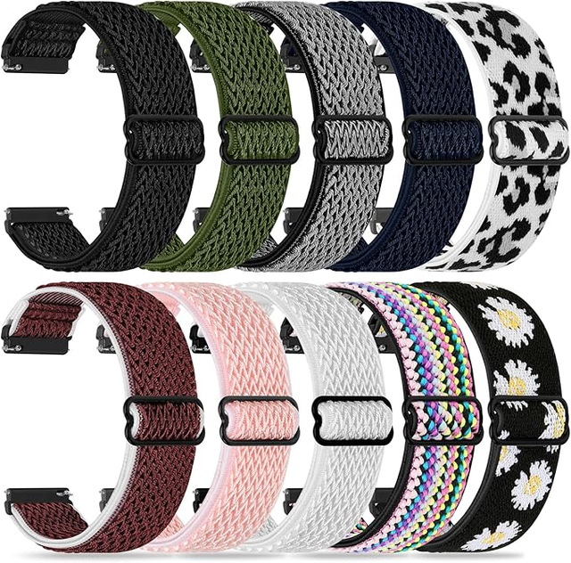 Wholesale Price Factory Direct Sales 22mm Quick Release Elastic Nylon Adjustable Replacement Wristband Watch Strap for Men Women