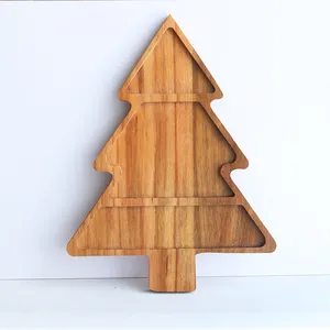 圣诞树造型创意砧板相思木早餐上菜拼盘