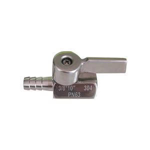 Válvula de bola mini Pagoda de 1/8 pulg. y 1/4 pulg. de acero inoxidable 304 para agua y medios de base ácida débil, uso en la industria alimentaria - Product Image 3