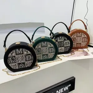 2024 Hot Sale Fashion Trends Luxury Flower Women's Chain Shoulder Crossbody Sling Hand Evening Bag Purse Handbag Elegant Beauty