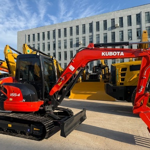 Mini-pelle hydraulique Kubota U55-4 d'occasion à accès restreint, équipement mobile de 5,5 tonnes pour la rénovation de fossés dans les ensembles résidentiels - Product Image 5