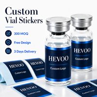 Étiquettes autocollantes imperméables pour flacons de 10 ml, autocollants transparents en vrac, impression en gros, fourniture d'usine