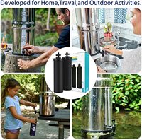Waterdrop King Tank Système alimenté par gravité Charbon actif BB-92 Noir Remplacement Ber Key Éléments de purification Filtre à gravité