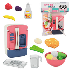 Frigorifero <span class=keywords><strong>Giocattolo</strong></span> Personalizzato per Bambini, Set Mini <span class=keywords><strong>Frigo</strong></span> con Accessori Alimentari Simulati - Product Image 1