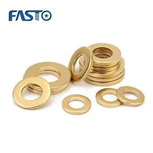 Wholesale DIN125 DIN433 round copper flat washer m4 m5 m6 10mm m14 large brass flat washers