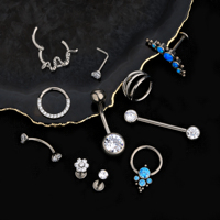 Toposh g23 medizinische Qualität astm f136 Nabel Nase Tragus Körper Ohrring Titan Ohr Bauch Labret Piercing Schmuck Titan