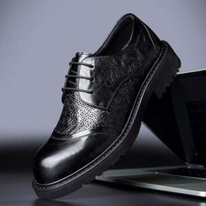 Chaussures Derby sur mesure haut de gamme, dessus en cuir de mouton de qualité supérieure, fermeture à lacets, antidérapantes, chaussures formelles pour homme, pour mariage, affaires, automne - Product Image 5