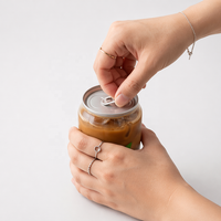 Bouteilles de stockage en plastique PET transparent de qualité alimentaire avec couvercles