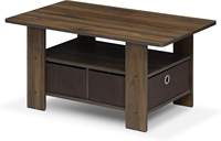 Table basse rectangulaire en bois de couleur personnalisée pour salon, design chinois moderne, pliable et écologique