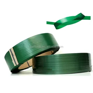 विशेष आकार भारी पैकिंग हरे रंग पीईटी दीर्घकाय रोल प्लास्टिक पट्टा बैंड पॉलिएस्टर पट्टा 25mm