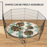 Parc pour chien portable et empilable en fil métallique, multi-panneaux, forme DIY, clôture pour animaux de compagnie, cage pliable pour chiots, panneau métallique en maille respirante