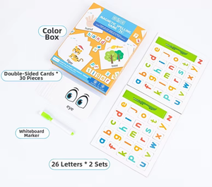 <span class=keywords><strong>Livre</strong></span> d'apprentissage magnétique de l'alphabet en gros, livres de puzzle pour apprendre l'anglais, jouets éducatifs pour bébés et tout-petits - Product Image 1