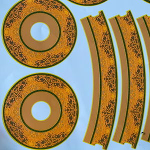 Custom Sticker Transfer Printing Waterslide Glossy <strong>Decal</strong> Paper Pvd Coating Gold <strong>Decals</strong> for Ceramic Plates Dish - Product Image 2