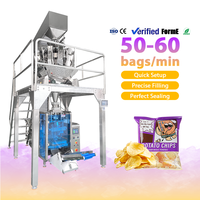 Machine d'emballage automatique VFFS pour petits produits granulaires : chips de pommes de terre, pop-corn, sucre, biscuits