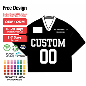 Fabricante de punto logotipo personalizado <span class=keywords><strong>Jacquard</strong></span> bordado fútbol cuello en V manga corta Top prendas de punto Crop hombres suéter de punto Jerseys de punto - Product Image 6