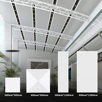 Plaque de plafond suspendu rectangulaire en alliage d'aluminium 300x1200mm au design moderne pour la décoration des aéroports, villas et appartements