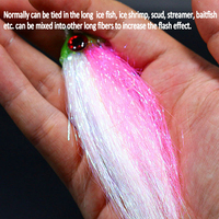6,5cm Ice Dub Long Fly Tying Dubbing Materials Synthetische Glitzerfasern für Nymphen, Lachs, Köderfische und Streamer
