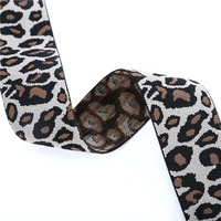 Nouvelle Offre : Bande Élastique Jacquard Ajustable à Motif Léopard Fantaisie, en Sangle Plate Haute Ténacité pour Sous-vêtements et Boîtes