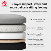 Silla de Oficina Ergonómica de Malla, Respaldo Ancho, Soporte Lumbar Transpirable, Altura Ajustable, Giratoria, Cómoda para Largas Jornadas