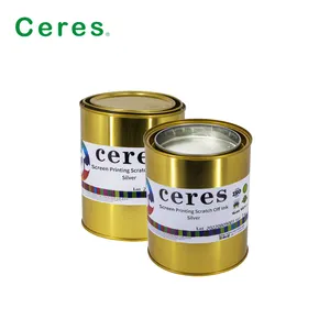 Ceres screen printing uv scratch off Ink black /silver color for scratch card printing machine