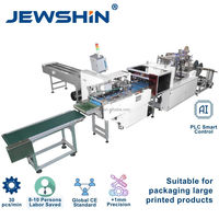 Machine d'emballage automatique entièrement servo-assistée pour manuels en papier A4, cartes de vœux, autocollants, papeterie