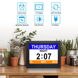 Horloges numériques intelligentes Horloges murales numériques <span class=keywords><strong>de</strong></span> 7 pouces avec <span class=keywords><strong>annonce</strong></span> vocale et télécommande pour le soin <span class=keywords><strong>de</strong></span> jour/<span class=keywords><strong>nuit</strong></span> - Product Image 2
