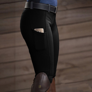 <span class=keywords><strong>Pantaloni</strong></span> Termici da Donna per Equitazione, Moderni in Poliestere, Sportivi, con Silicone Antiscivolo, Jodhpur e Breeches Estivi in Stile Jeans - Product Image 3
