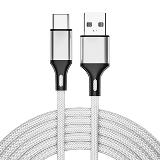 High Quality 3A Fast Charging USB C Data Cable 2.0 High-Speed Nylon Braided Cover Alloy Shell OEM ODM Android Mobile Power Cable