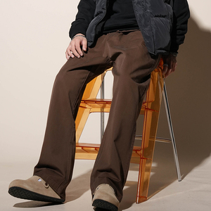 Vêtements <span class=keywords><strong>de</strong></span> travail décontractés pour hommes, <span class=keywords><strong>pantalon</strong></span> droit drapé <span class=keywords><strong>de</strong></span> <span class=keywords><strong>grande</strong></span> <span class=keywords><strong>taille</strong></span> américaine, <span class=keywords><strong>pantalon</strong></span> élastique <span class=keywords><strong>de</strong></span> style paresseux à <span class=keywords><strong>taille</strong></span> moyenne avec cordon <span class=keywords><strong>de</strong></span> serrage - Product Image 3