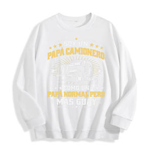 Soy Un Papa Camionero Spanish Truck Graphic Sudadera Cuello Redondo, Almacén de EE. UU., 6 Colores - Product Image 1