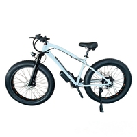 Vélo électrique adulte 48V, pneus larges 26 pouces, boîte de vitesses 21 rapports, cadre en acier, moteur sans balais, batterie lithium, léger, frein à disque avant