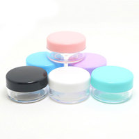 Récipient de crème pour le visage en plastique transparent 3g 5g 10g 15g 20g PS Mini crème pour les yeux Portable pot cosmétique vide emballage pour échantillon