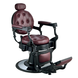 Sillas de barbero clásicas y duraderas elegantes, venta al por mayor, equipo de salón de lujo Vintage, sillas de barbero con asiento Circular para hombres - Product Image 1