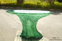 JingYue Table transparente personnalisée de luxe en résine Mobilier artisanal pour espaces commerciaux Hôtels Salons