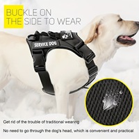 Harnais tactique de luxe personnalisé pour chien, ensemble avec sangle de poitrine en nylon 1000D, anti-explosion, réfléchissant, boucle réglable