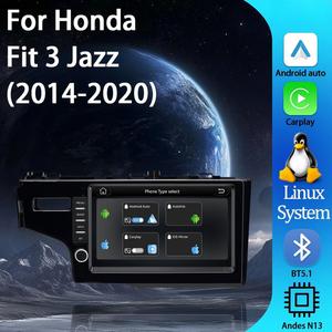 Radio para Auto con Linux de 9 Pulgadas para Honda Fit 3 Th Jazz 2014 2015 2016 2017 2018 2019 <span class=keywords><strong>2020</strong></span>, Reproductor de DVD para Auto con Android Auto y Carplay Inalámbrico - Product Image 2