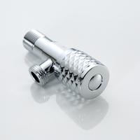 Robinet d'eau de salle de bain à une poignée monté sur le pont en chrome de style moderne en gros direct fonction de vanne d'angle en acier inoxydable 201