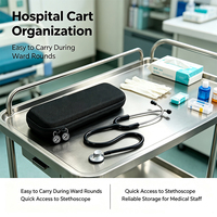 Étui de transport rigide étanche pour stéthoscope, fermeture éclair, boîte de rangement portable anti-chute en EVA pour stéthoscope de la série [Nom de la série]
